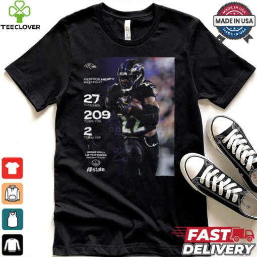 Derrick Henry 27 Touches 209 Total YDS 2 Total TDS Week Four T Shirt