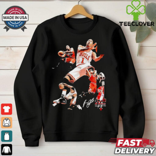 Derrick Rose Chicago Bulls Basketball signature vintage hoodie, sweater, longsleeve, shirt v-neck, t-shirt