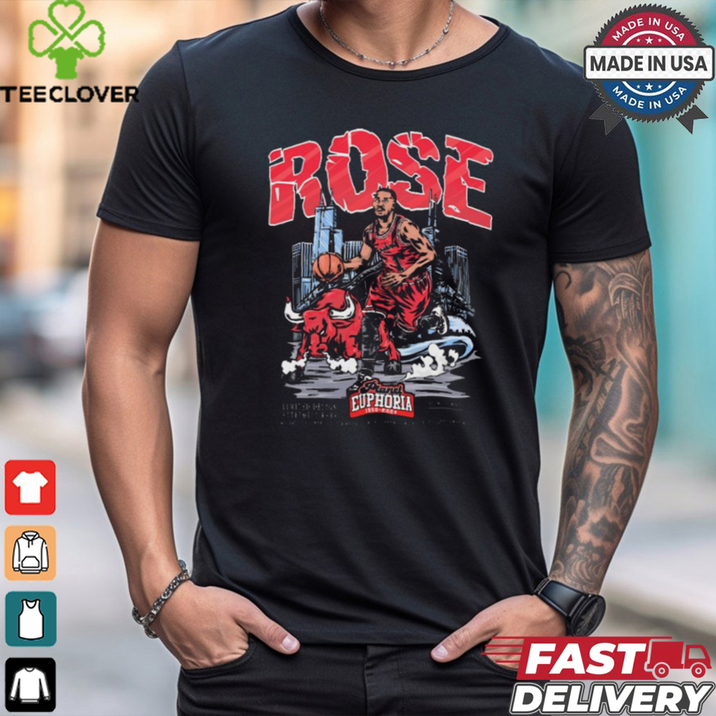 Derrick Rose Chicago Bulls Planet Euphoria Artwork t shirt Derrick Rose Chicago Bulls Planet Euphoria Artwork t shirt