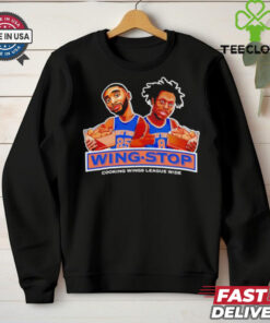 Derrick Rose and OG Anunoby wing stop cooking wings league wide shirt