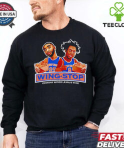 Derrick Rose and OG Anunoby wing stop cooking wings league wide shirt 1 Derrick Rose and OG Anunoby wing stop cooking wings league wide shirt