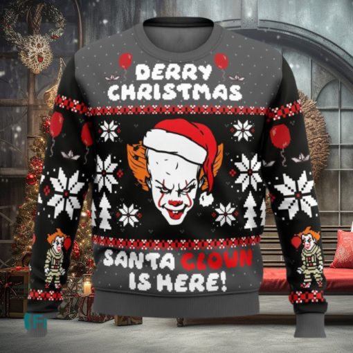 Derry Christmas Pennywise The Clown Ugly Christmas Sweaters 3D Super Hot
