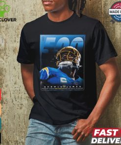 Derwin James Los Angeles Chargers 500 career tackles since the turn of the century shirt