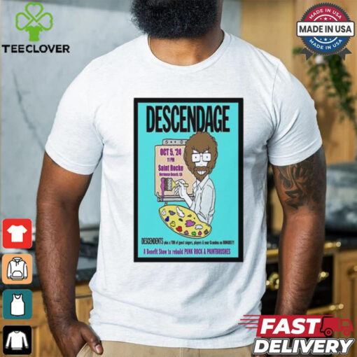 Descendents Saint Rocke in Hermosa Beach Oct 5 2024 Tour Poster Shirt
