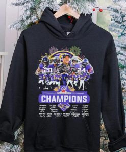 Design 2024 Baltimore Ravens 2024 Champions Team Name Player Mascot Signatures tee hoodie, sweater, longsleeve, shirt v-neck, t-shirt