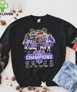 Design 2024 Baltimore Ravens 2024 Champions Team Name Player Mascot Signatures tee hoodie, sweater, longsleeve, shirt v-neck, t-shirt