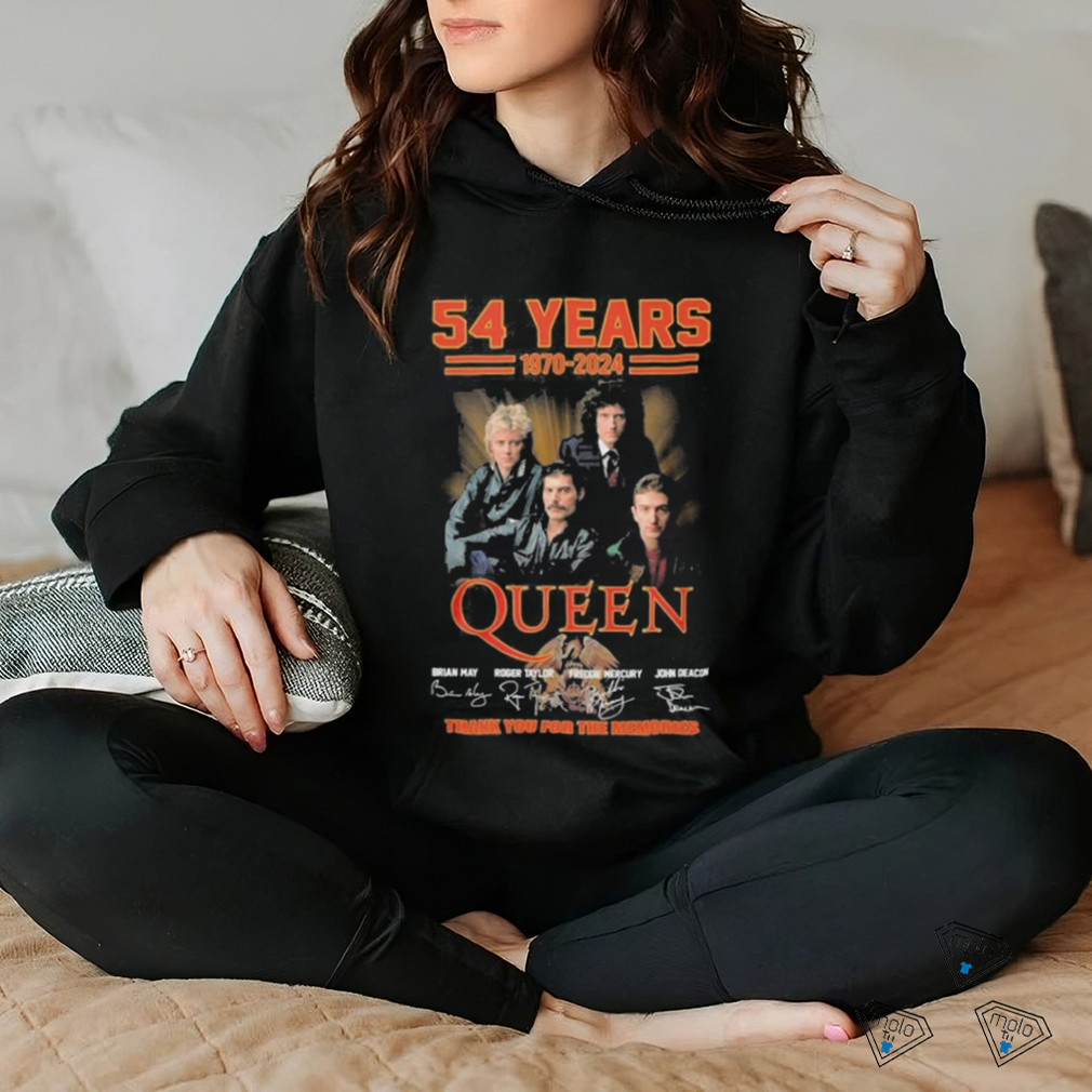 Design 54 years 1970 2024 queen thank you for the memories shirt Design 54 years 1970 2024 queen thank you for the memories shirt