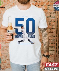 Design Aaron Judge 50 home runs 1 of 5 players to hit 50+ hr 3+ times MLB history shirt