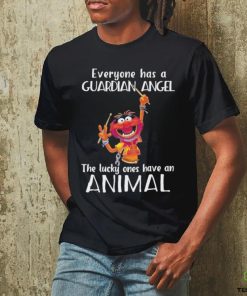 Design Animal DRUMMER everyone has a guardian angel the lucky ones have an animal shirt