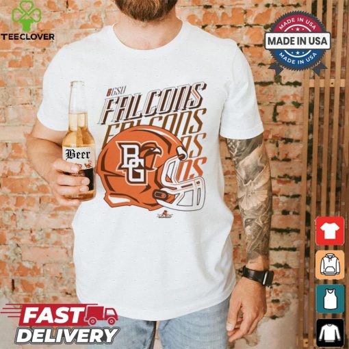 Design Bgsu Falcons Bowling Green University Football Helmet Fade Shirt