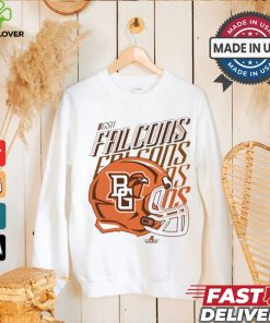 Design Bgsu Falcons Bowling Green University Football Helmet Fade Shirt