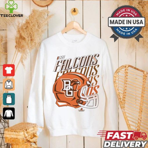 Design Bgsu Falcons Bowling Green University Football Helmet Fade Shirt