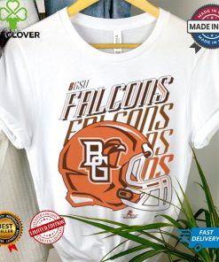 Design Bgsu Falcons Bowling Green University Football Helmet Fade Shirt