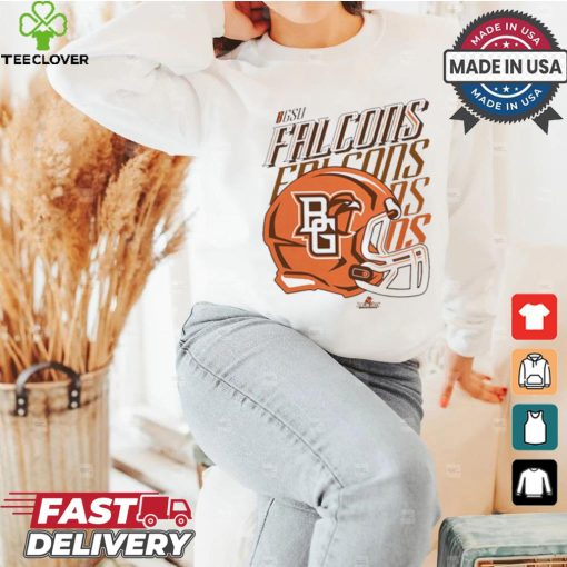 Design Bgsu Falcons Bowling Green University Football Helmet Fade Shirt