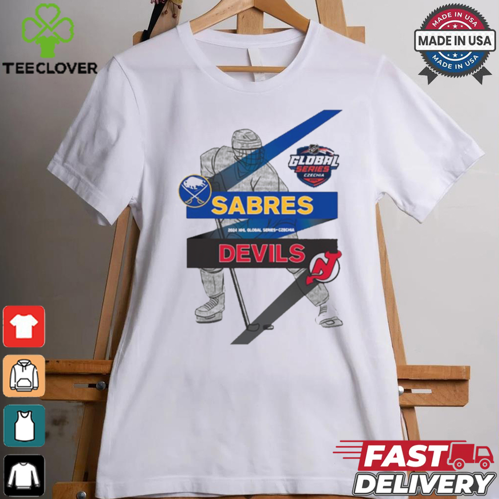 Design Buffalo Sabres vs. New Jersey Devils 2024 NHL Global Series Matchup NHL T shirt Design Buffalo Sabres vs. New Jersey Devils 2024 NHL Global Series Matchup NHL T shirt