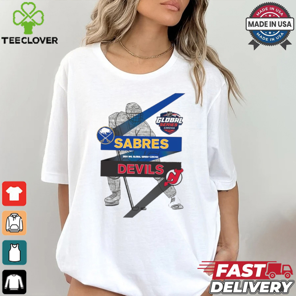 Design Buffalo Sabres vs. New Jersey Devils 2024 NHL Global Series Matchup NHL T shirt Design Buffalo Sabres vs. New Jersey Devils 2024 NHL Global Series Matchup NHL T shirt
