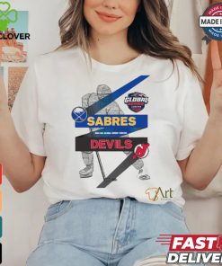 Design Buffalo Sabres vs. New Jersey Devils 2024 NHL Global Series Matchup NHL T shirt