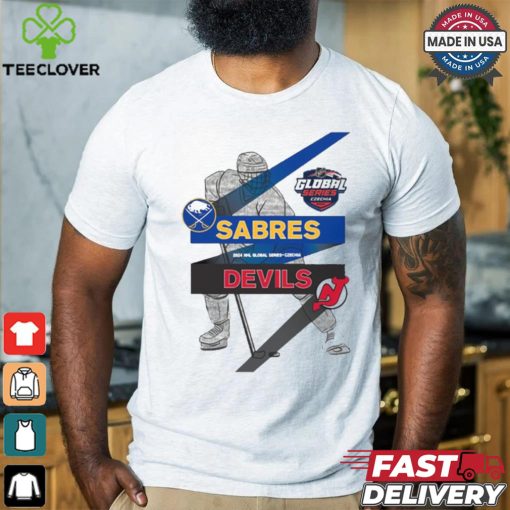 Design Buffalo Sabres vs. New Jersey Devils 2024 NHL Global Series Matchup NHL T shirt