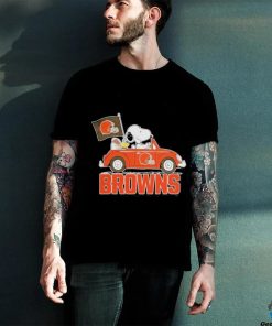 Design Cleveland browns Peanuts Snoopy car cartoon sports shirt 1 Design Cleveland browns Peanuts Snoopy car cartoon sports shirt