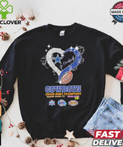 Design Dallas Cowboys Football Logo Heart Let’s Go Cowboys Super Bowl Champions Shirt