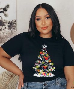 Design Dallas Cowboys logo pine tree merry christmas shirt