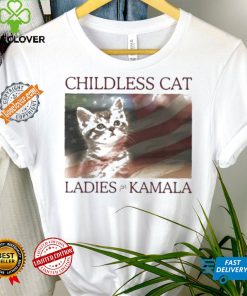 Design Empowering Cat Ladies Kamala Harris 2024 Rally T Shirt for Childless Cat Moms Shirt
