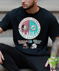 Design Florida State Seminoles On Saturdays Miami Dolphins On Sundays T Shirt