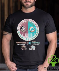 Design Florida State Seminoles On Saturdays Miami Dolphins On Sundays T Shirt