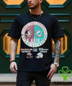 Design Florida State Seminoles On Saturdays Miami Dolphins On Sundays T Shirt