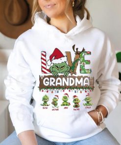 Design Grinch hat santa love Grandma baby Grinch’s merry christmas hoodie, sweater, longsleeve, shirt v-neck, t-shirt