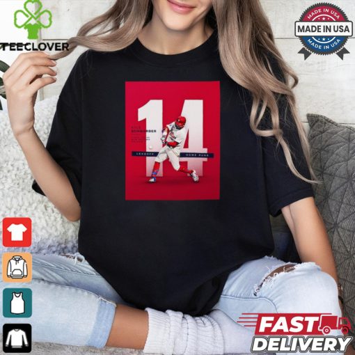 Design Kyle Schwarber 14 Leadoff Home Runs shirt
