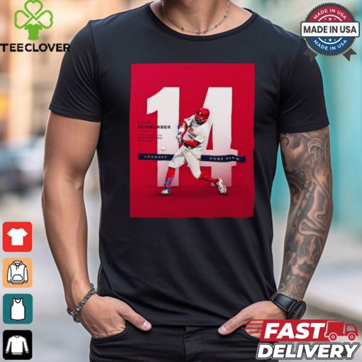 Design Kyle Schwarber 14 Leadoff Home Runs shirt