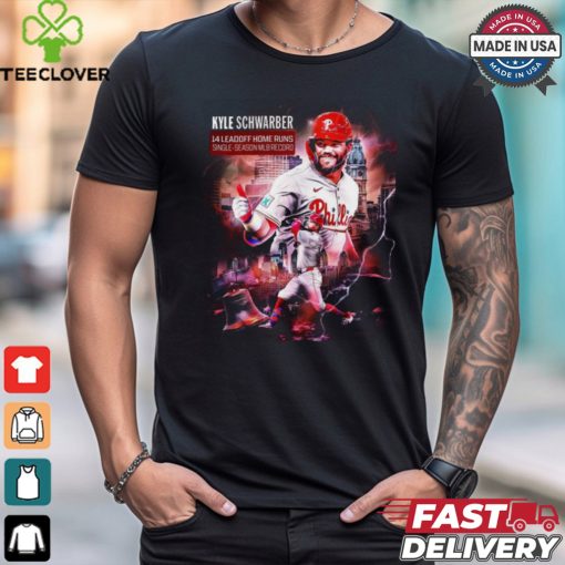 Design Kyle Schwarber Phillies 14 Leadoff home runs single season MLB record Shirt