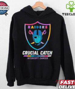 Design Las Vegas Raiders 2024 Crucial Catch Intercept Cancer Awareness T Shirt