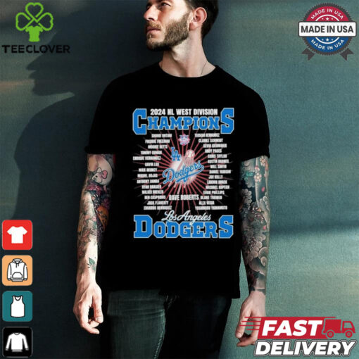 Design Los Angeles Dodgers 2024 NL West Division Champions Rosters Shirt