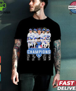 Design Los Angeles Dodgers Team 2024 NL West Division Champions Signatures Shirt