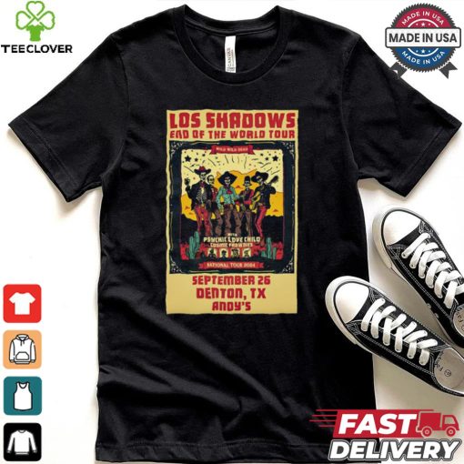 Design Los Shadows Sep 26 2024 Andy’s Bar In Denton TX Poster hoodie, sweater, longsleeve, shirt v-neck, t-shirt