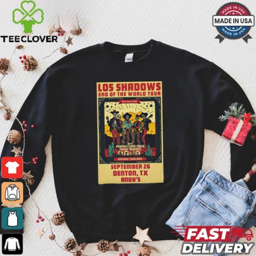 Design Los Shadows Sep 26 2024 Andy’s Bar In Denton TX Poster hoodie, sweater, longsleeve, shirt v-neck, t-shirt