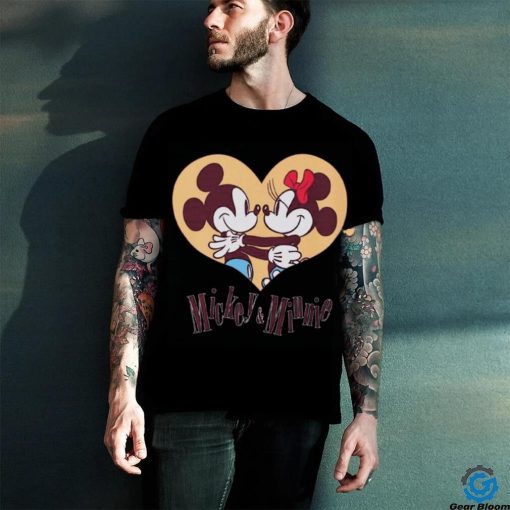 Design Mickey And Minnie Heart T Shirt