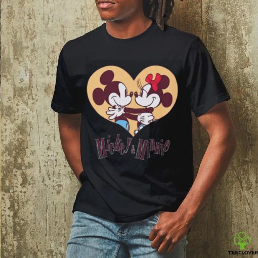 Design Mickey And Minnie Heart T Shirt