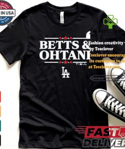Design Mookie Betts & Shohei Ohtani Royal Los Angeles Dodgers Election Player Shirt