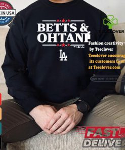 Design Mookie Betts & Shohei Ohtani Royal Los Angeles Dodgers Election Player Shirt