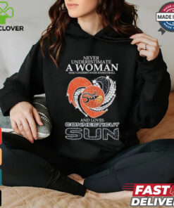 Design Never Underestimate A Woman Who Understands Basketball And Love Connecticut Sun Diamonds Shirt