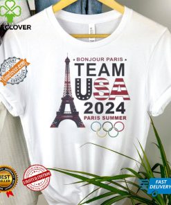 Design Olympic Paris 2024 Summer Team USA Bonjour T Shirt