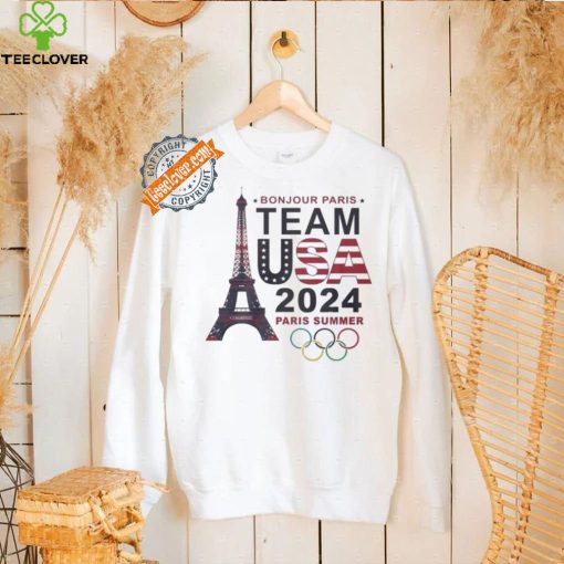 Design Olympic Paris 2024 Summer Team USA Bonjour T Shirt