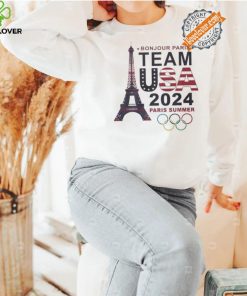 Design Olympic Paris 2024 Summer Team USA Bonjour T Shirt