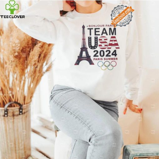 Design Olympic Paris 2024 Summer Team USA Bonjour T Shirt