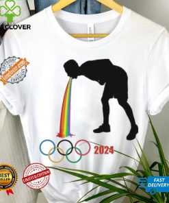 Design Olympic Paris 2024 Vomits Memes LGBT Flag Shirt