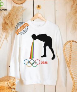 Design Olympic Paris 2024 Vomits Memes LGBT Flag Shirt