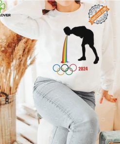 Design Olympic Paris 2024 Vomits Memes LGBT Flag Shirt